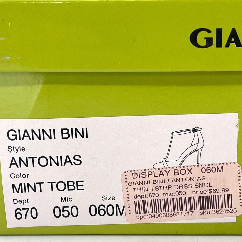 Gianni Bini Antonias Mint Tobe Thin Strap Dress Heels Sandals Shoes Size 6M - Picture 12 of 15